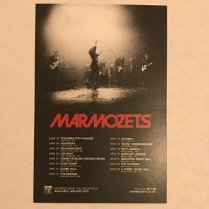 Marmozets band tour card